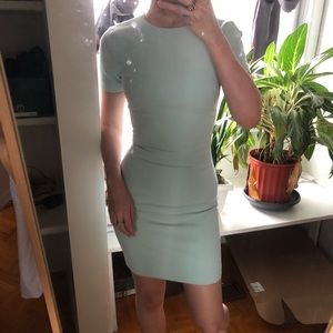 likely aqua marine Manhattan dress